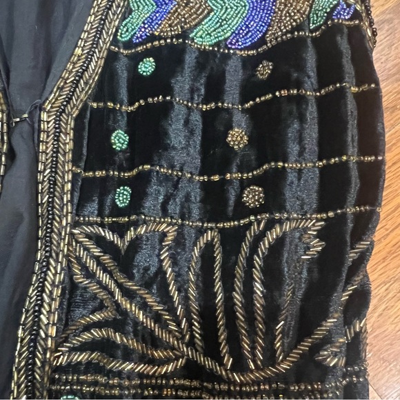 Vintage Beaded Embroidered Sequined Velvet Vest by Sophisticates Jonathan Martin - Picture 8 of 8